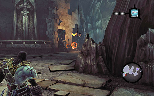 Position yourself like in the screenshot above, which is at the first drawbridge - Find the Eternal Throne (1) - The Lord of Bones - Darksiders II - Game Guide and Walkthrough