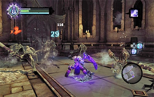 Afterwards, examine the area thoroughly to pick up treasures and then enter the adjoining chamber - Summon the Arena Champion (2) - The Toll of Kings - Darksiders II - Game Guide and Walkthrough