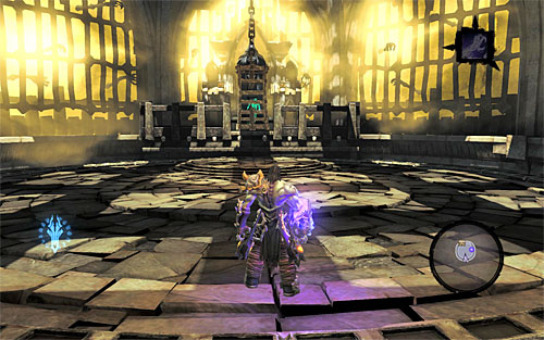 The last acrobatic performance required of you comes after Death grabs onto the top interactive edge - you need to lean back and jump towards the central platform - Find the second Soul (2) - Judicator - Darksiders II - Game Guide and Walkthrough