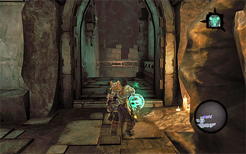 You can now take the newly unlocked passage in the north-eastern part of the cave (the above screen) - Survive the Psychameron (2) - Basileus - Darksiders II - Game Guide and Walkthrough