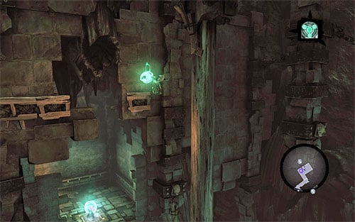 Only then start wall-running on the left, grabbing onto the first interactive handhold - Survive the Psychameron (2) - Basileus - Darksiders II - Game Guide and Walkthrough