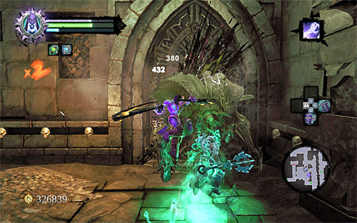 The last battle is with Undead Scarab Hulks - Survive the Psychameron (2) - Basileus - Darksiders II - Game Guide and Walkthrough