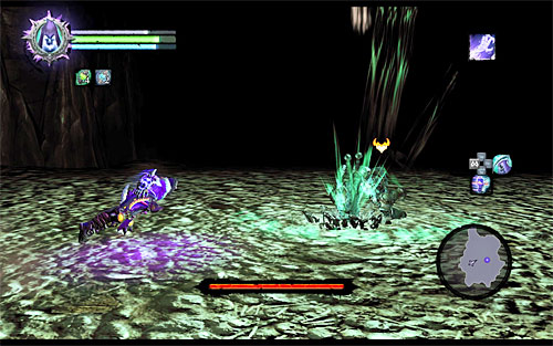 The last of Basileus' basic attacks is a mighty slam on the ground, and you should know very well how to react when it happens - quickly back away from the landing spot, jumping to the side if needed - Boss 13, 14 - Basileus, Achidna - Basileus - Darksiders II - Game Guide and Walkthrough