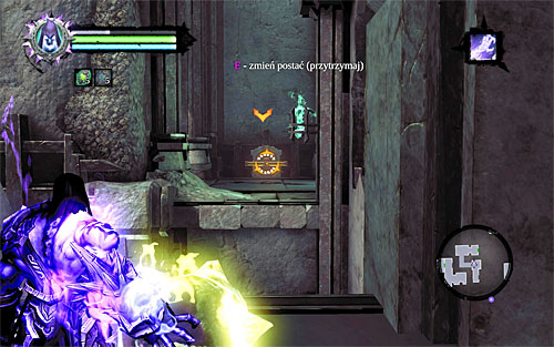 Switch to the other half, now (the first one needs to remain on the lever) and find the place from which you can acquire a shadowbomb using Death Grip - Explore the City of the Dead - return to the western part - The City of the Dead - Darksiders II - Game Guide and Walkthrough