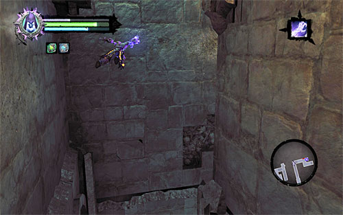 After you get to the narrow corridor, start wall running along the left wall - Explore the City of the Dead - return to the western part - The City of the Dead - Darksiders II - Game Guide and Walkthrough