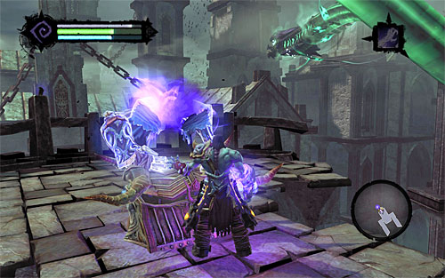 For starters, go to the balcony shown in the above screenshot, and open the chest to obtain the Skeleton Key - Explore the City of the Dead - upper levels (2) - The City of the Dead - Darksiders II - Game Guide and Walkthrough