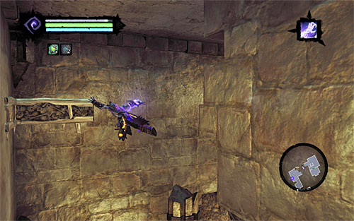 Start climbing again, and catch onto the interactive edges and onto the upper edge in the end - Explore the City of the Dead - upper levels (2) - The City of the Dead - Darksiders II - Game Guide and Walkthrough