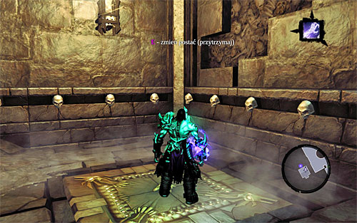 Switch to the first half again and move to the right pressure plate shown in the above screenshot - Explore the City of the Dead - upper levels (2) - The City of the Dead - Darksiders II - Game Guide and Walkthrough