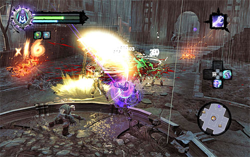 I suggest that, while fighting, you should at all times remain close to the angels - Help Uriel defeat the Swarm - The Rod of Arafel - Darksiders II - Game Guide and Walkthrough