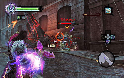 I suggest to attack the Suffering from a large distance, to the extent to which it is possible and discharge Salvation - Find the first part of the Rod - The Rod of Arafel - Darksiders II - Game Guide and Walkthrough