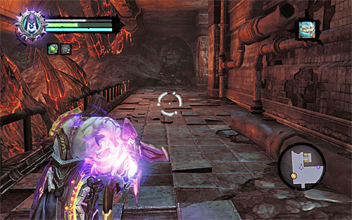 After you take the beast out, deal with the regular undead creatures, including an exploder - Find the first part of the Rod - The Rod of Arafel - Darksiders II - Game Guide and Walkthrough