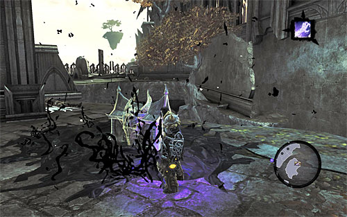 Switch to the second part of the soul for the last time (the one that currently is in the possession of the bomb) - Find the Scribe - eastern part of the Citadel (1) - Stains of Heresy - Darksiders II - Game Guide and Walkthrough