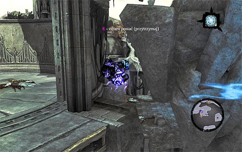 Activate Soul Split and use the first half of the soul to block the rotary mechanism - Find the Scribe - northern part of the Citadel (2) - Stains of Heresy - Darksiders II - Game Guide and Walkthrough