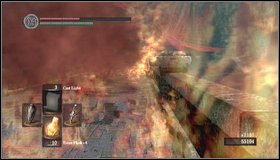 In order to run further, you have to lure out the dragon - Undead Burg - A bridge with Wyvern | Walkthrough - Walkthrough - Dark Souls Game Guide & Walkthrough