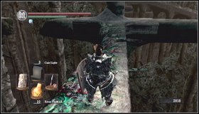 When you get to the bridges made from the walls fragments, you might turn to the right and pick up the Black Knight armor - Kiln of the First Flame | Walkthrough - Walkthrough - Dark Souls Game Guide & Walkthrough