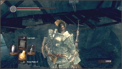 Do not get down yet - instead go down the ladder located on the side part of the floor - Bonus - Painted World of Ariamis - p. 1 | Walkthrough - Walkthrough - Dark Souls Game Guide & Walkthrough