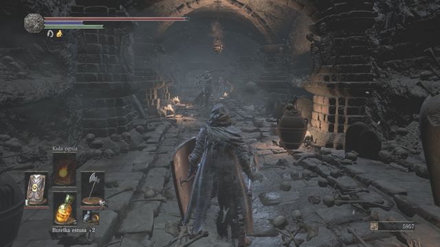 The mage standing behind can be the greatest threat - bypass the enemies and kill him in first order. - Catacombs of Carthus - Walkthrough - Dark Souls III Game Guide & Walkthrough