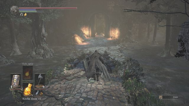 The entrance is opposite the bonfire. - Farron Keep - Walkthrough - Dark Souls III Game Guide & Walkthrough