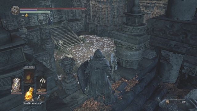 Jump off the lift to reach the place where you can find a ring and an aggressive mage. - Consumed Kings Garden - Walkthrough - Dark Souls III Game Guide & Walkthrough