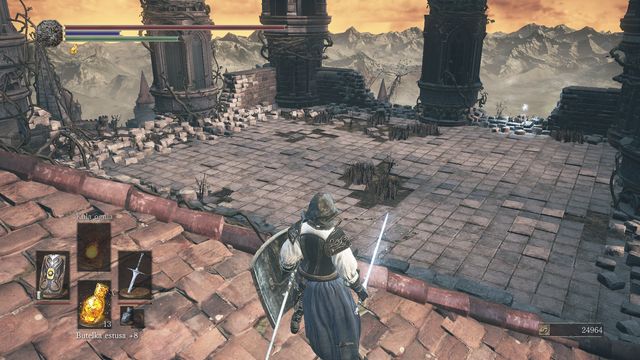 Expect a gargoyle after you come close to the edge. - Grand Archives - rooftops - Walkthrough - Dark Souls III Game Guide & Walkthrough