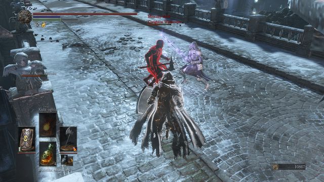 When Sirris is busy fighting you can attack the back of the enemy. - Irithyll of the Boreal Valley - Walkthrough - Dark Souls III Game Guide & Walkthrough