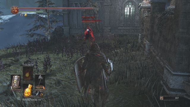 In case of trouble in combat, try pushing Creighton down. - Irithyll of the Boreal Valley - from the Church of Yorshka - Walkthrough - Dark Souls III Game Guide & Walkthrough