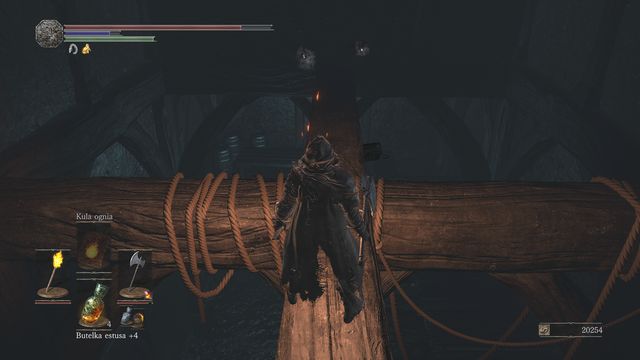 Walk to the end of the top so that you can jump down on the platform with Yorshkas Spear in the chest. - Irithyll of the Boreal Valley - from the Church of Yorshka - Walkthrough - Dark Souls III Game Guide & Walkthrough