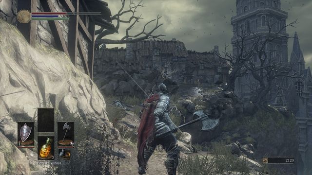 You will be immediately, attacked by an enemy that will jump out from the left - Undead Settlement - path from the great square through the bridge (on the right) - Walkthrough - Dark Souls III Game Guide & Walkthrough