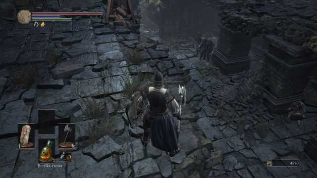 By jumping down, you will deal a lot of damage to one of the mages. - Road of Sacrifices - Swamp - Walkthrough - Dark Souls III Game Guide & Walkthrough