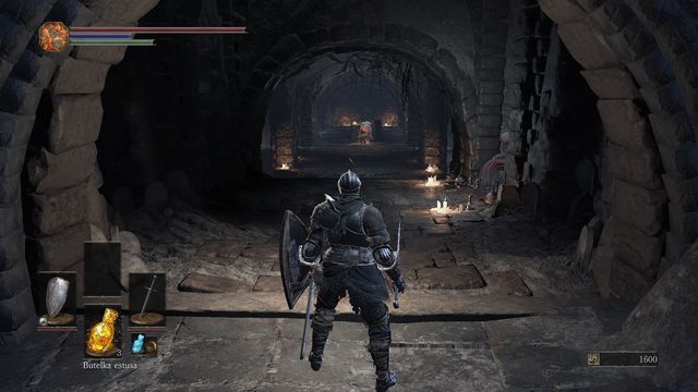 The corridor in which you can find Fire Keeper and Andre the Blacksmith. - Firelink Shrine - Walkthrough - Dark Souls III Game Guide & Walkthrough