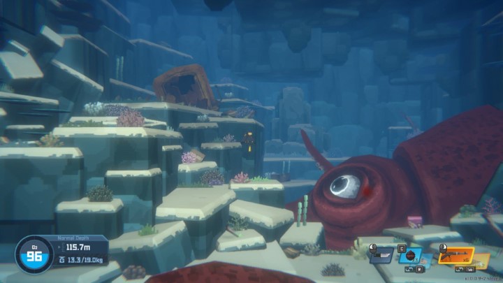 Aggressive fish, jellyfish, or sharks are permanent elements of the underwater world - be prepared to encounter them when diving further into the Blue Hole - Dave the Diver: Are there scary scenes? - Quests and Campaign - Dave the Diver Guide