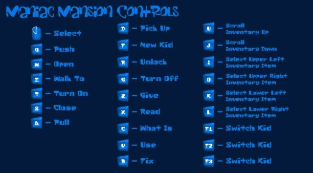 LPM - Maniac Mansion - Controls - Day of the Tentacle: Remastered - Game Guide and Walkthrough