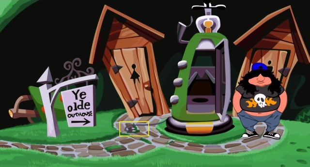 When you manage to do it, a lightning will hit the kite and it will charge the battery - Restoring power to Hoagies capsule - Walkthrough - Day of the Tentacle: Remastered - Game Guide and Walkthrough