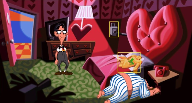 Go to the first floor of the motel and go through the first door - Restoring power to Lavernes capsule - Walkthrough - Day of the Tentacle: Remastered - Game Guide and Walkthrough
