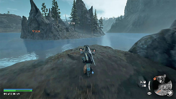 The research point is located on a small island to the south-east of the Wizard Islands camp - Days Gone: Crater Lake - map, important locations - Crater Lake region maps - Days Gone Guide