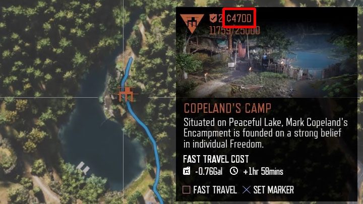 Information about available credits is also displayed on the world map when you check the camp data with mouse pointer - Days Gone: Why cant I spend credits in the camp? - Campaign - Days Gone Guide