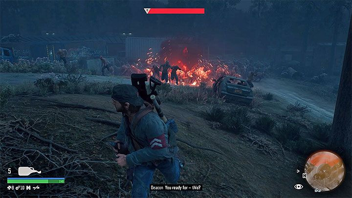 Molotov Napalm is the perfect item to significantly weaken Hordes of Freakers - Days Gone: Crafting plans - list - Game basics - Days Gone Guide