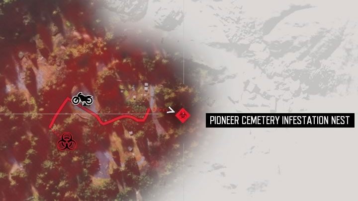 2 - Days Gone: Where to find Pioneer Cemetery Infestation nests? - Exploration - Days Gone Guide