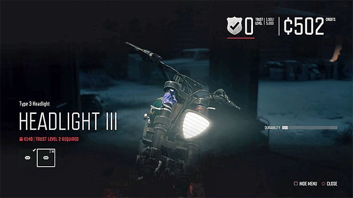 The second category of improvements are Visual modifications - Days Gone: How to upgrade motorcycle? - Motorcycle - Days Gone Guide
