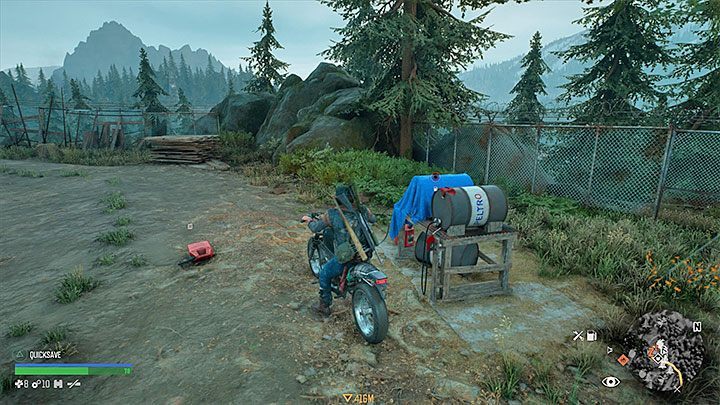 In the initial hours of the game, you can also rely on a fuel tank that is located in the area of the OLeary Mountain Safehouse - Days Gone: How to get motorcycle fuel? - Motorcycle - Days Gone Guide