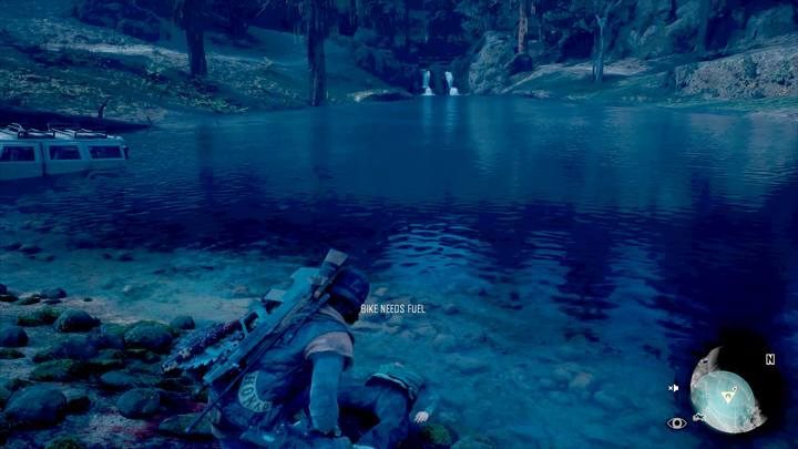Immediately after starting this mission, go to the north of the camp, on the neighboring lake - Days Gone: Gear Up For The Ride - walkthrough - Main storyline - Days Gone Guide