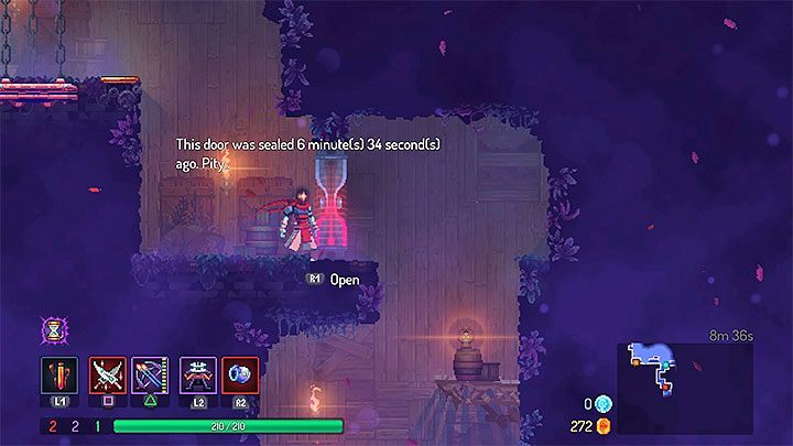 Rushing through the game is only recommended when you want to reach doors that are sealed after some time passes (the picture above shows an example) - How to die less frequently in Dead Cells? - FAQ - Dead Cells Game Guide
