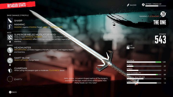 As you progress through the game, you can earn unique named weapons and they are mostly rewards for completed quests - Dead Island 2: Weapon Rarity - Basics - Dead Island 2 Guide