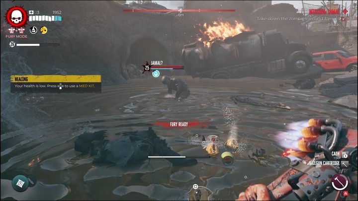 He will be titled with his name and a question mark, and he is wearing a police armor - Dead Island 2: Missing Jamal - Lost and found - Dead Island 2 Guide