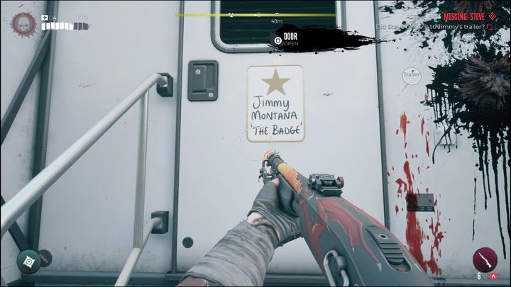 Inside the trailer, open the door on the right to find a zombie named Sergio - Dead Island 2: Missing Steve - Lost and found - Dead Island 2 Guide