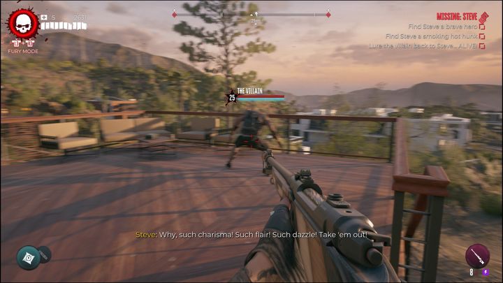 The villain is a Butcher, the hero an ordinary zombie wearing a firefighter uniform, and the strongman is a Crusher - Dead Island 2: Missing Steve - Lost and found - Dead Island 2 Guide