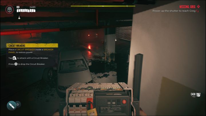 Go through the door and you'll enter a dark underground parking lot - Dead Island 2: Missing Greg - Lost and found - Dead Island 2 Guide