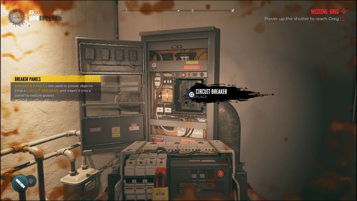 Pick the Fuse up and proceed to the locked gate at which Greg is standing - Dead Island 2: Missing Greg - Lost and found - Dead Island 2 Guide