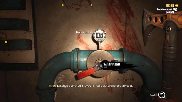You must now once again use the lever with value 45 - Dead Island 2: Brentwood Sewer pressure puzzle - Puzzles - Dead Island 2 Guide