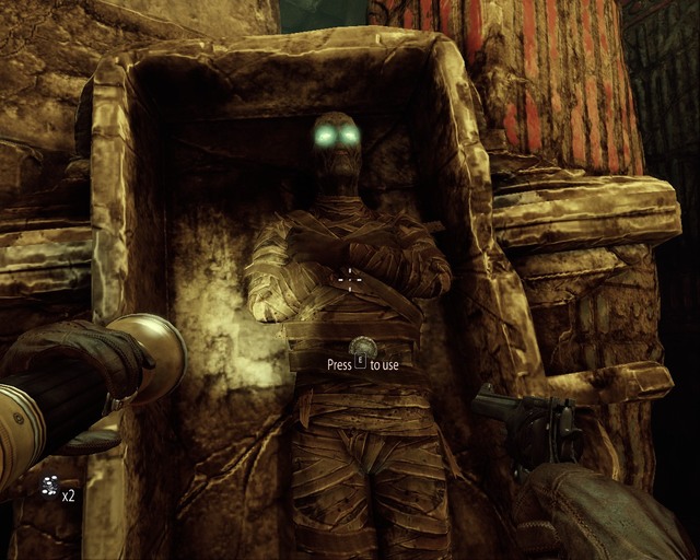 Youll need a skull and three coins, you can find them in this room. - Mayan Tombs | Walkthrough - Walkthrough - Deadfall Adventures Game Guide & Walkthrough